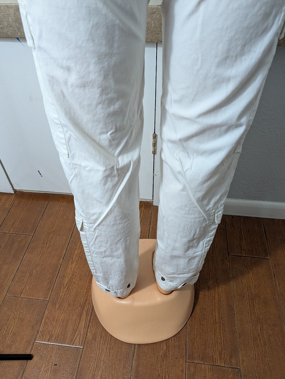 Vtg Ralph Lauren Sport Cargo Pants Womens White Paratrooper Military Grunge Sz 6 - Picture 6 of 8